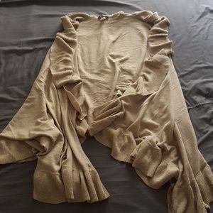 Tan/Brown cashmere mix shawl nwot